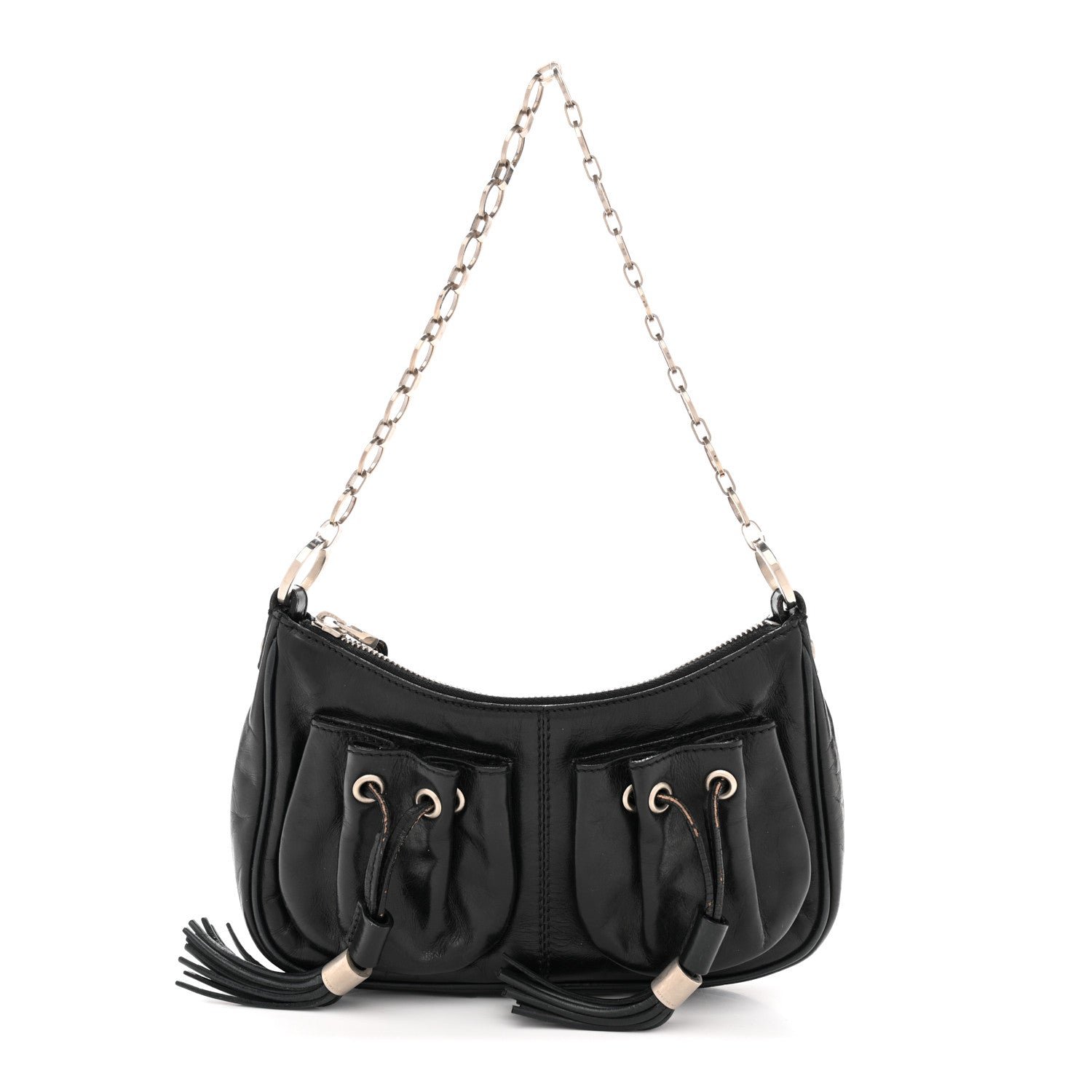 Givenchy Givenchy Lambskin Tassel Hobo Black