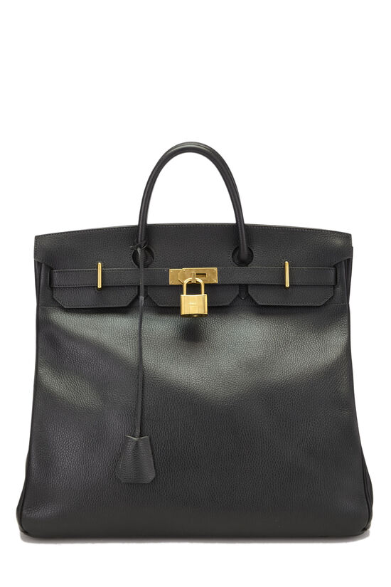 Hermes Black Ardennes Haut à Courroies "HAC" Birkin 45