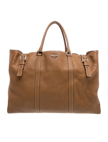Enameled Metal Triangle Weekender Tote