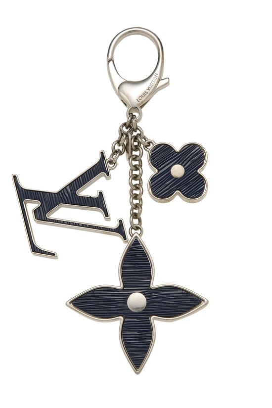 Navy Fleur De Epi Bag Charm