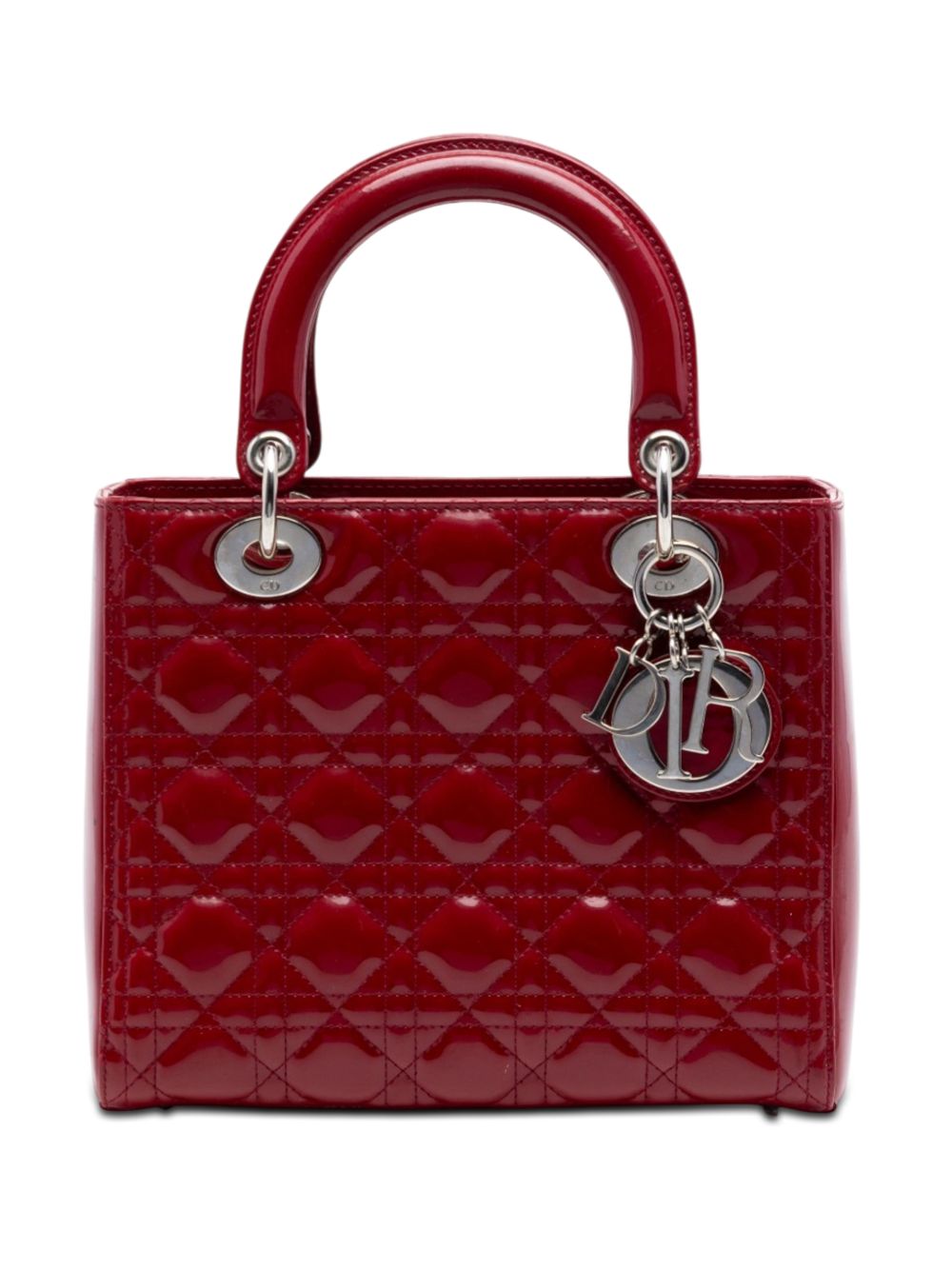 2014 Medium Patent Cannage Lady Dior satchel
