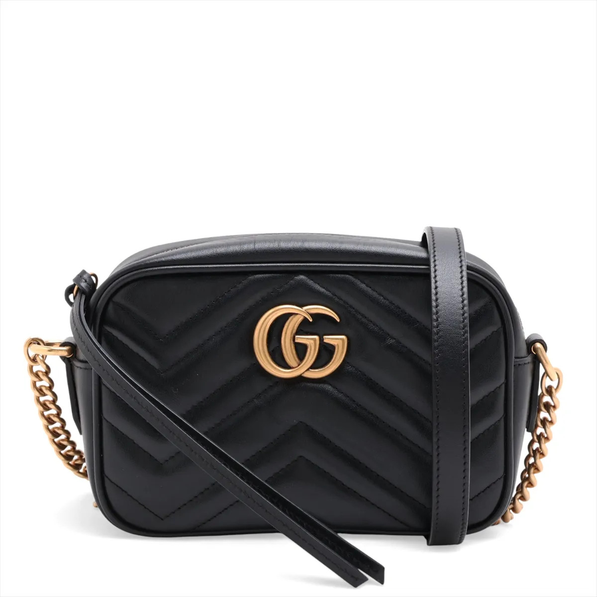 Gucci GG Marmont 448065 Leather Shoulder bag Black