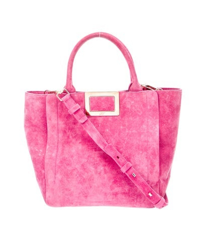 Roger Vivier Vivier Suede Top Handle Bag