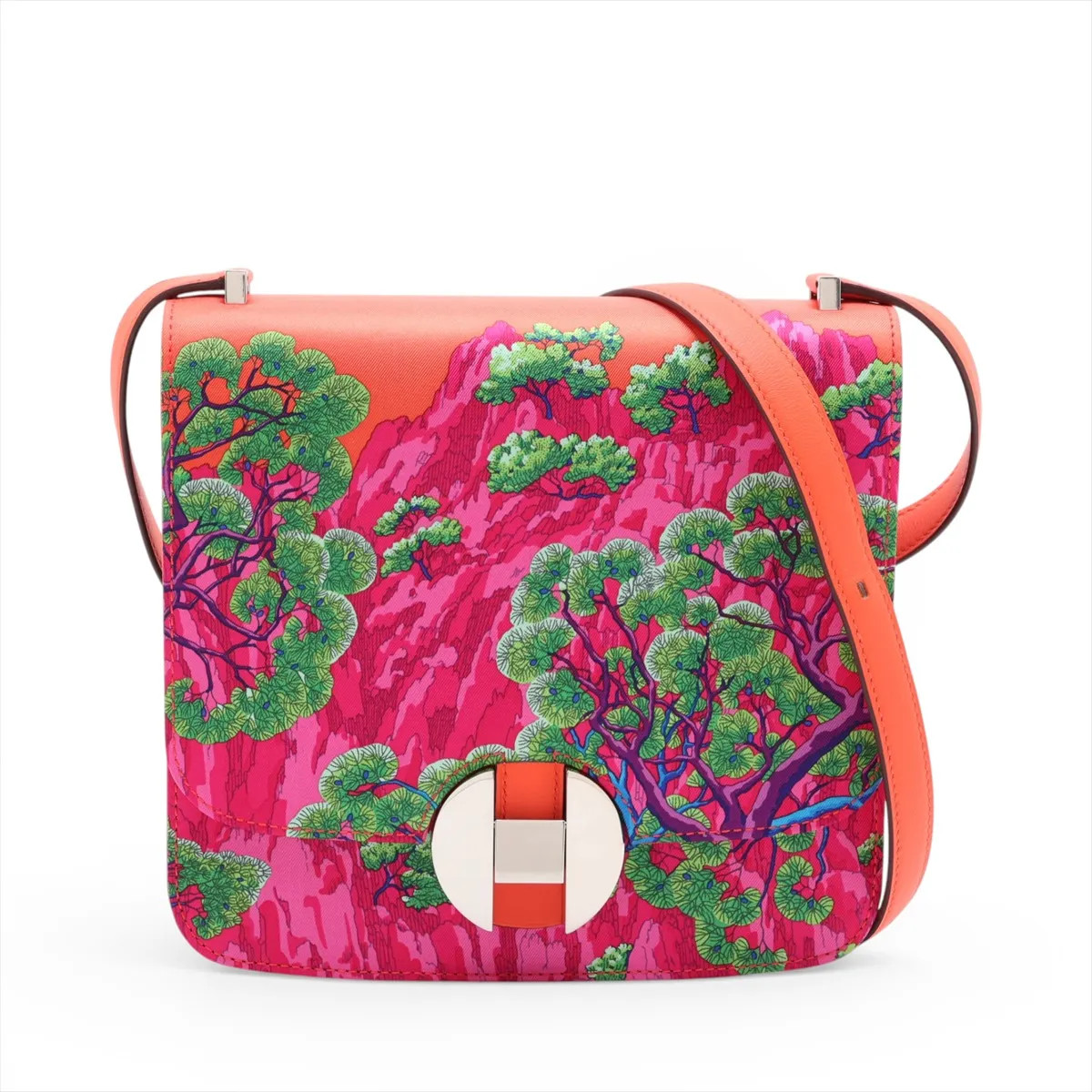Hermès Hermes 2002 SILK x VAUSE SWIFT pink x rose texas Silver Metal Fittings D: