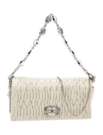 Miu Miu Leather Nappa Crystal