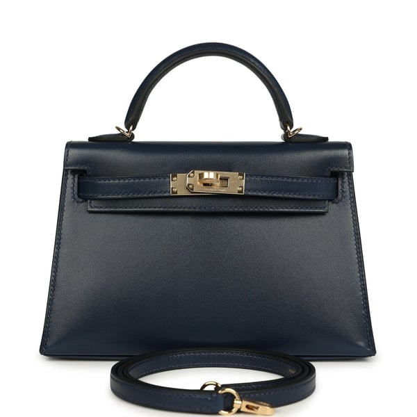Hermes Hermes Kelly Sellier 20 Bleu Abysse Box Permabrass Hardware