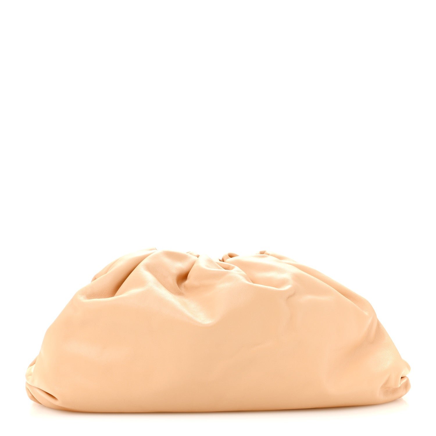 Bottega Veneta Smooth Butter Calf The Pouch Oversized Clutch Almond