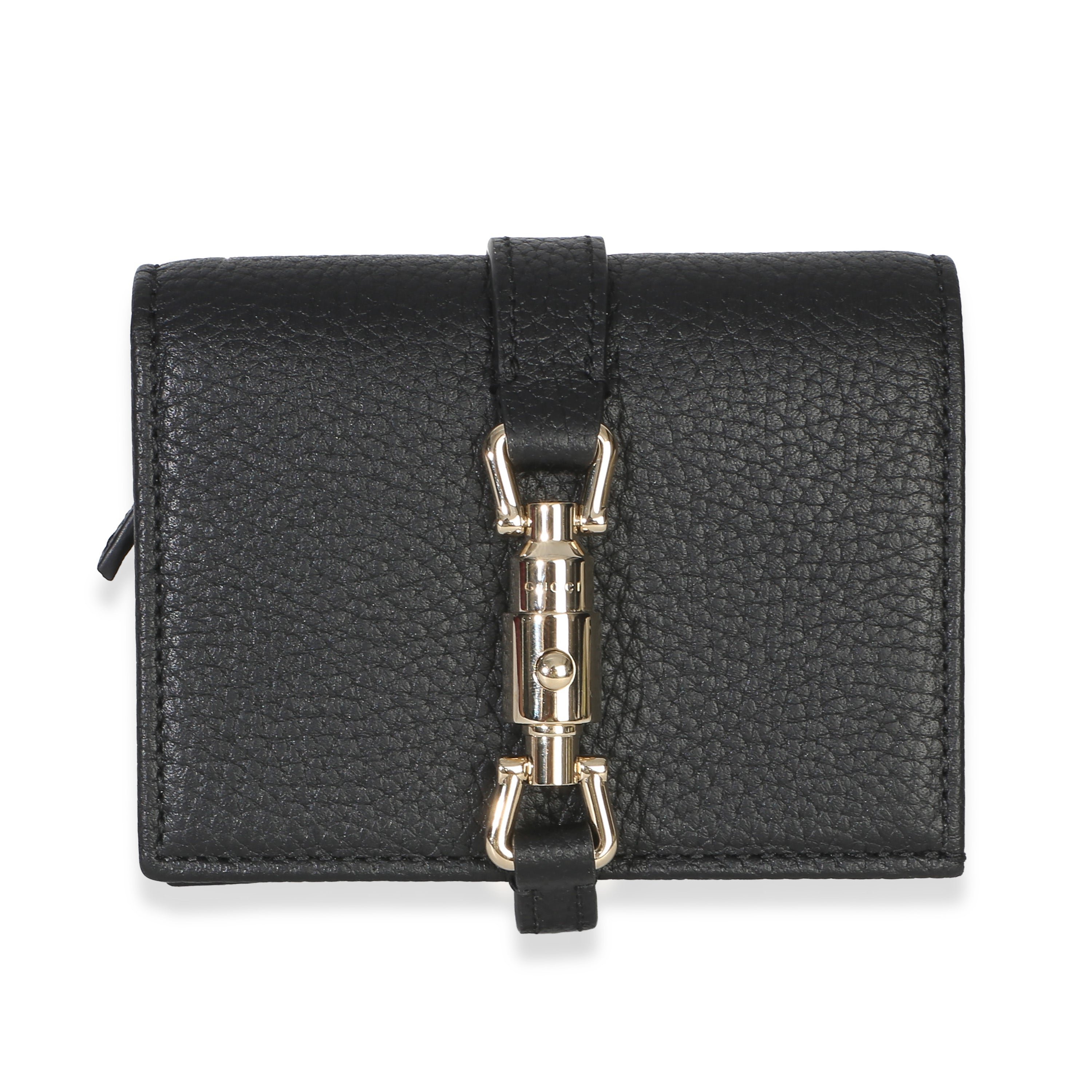 Black Piuma Calfskin Jackie 1961 Mini Wallet