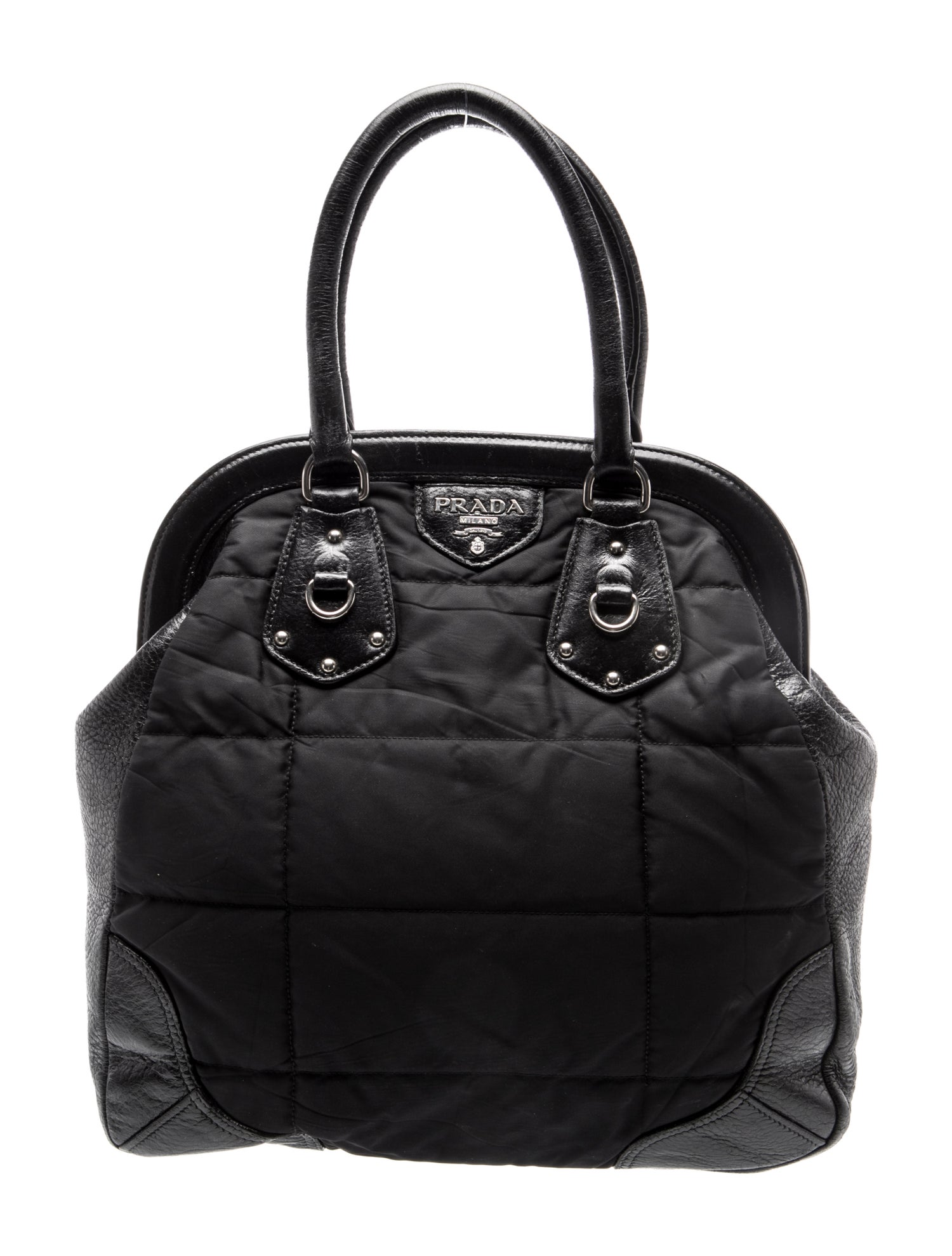 Tessuto Nylon Top Handle Bag
