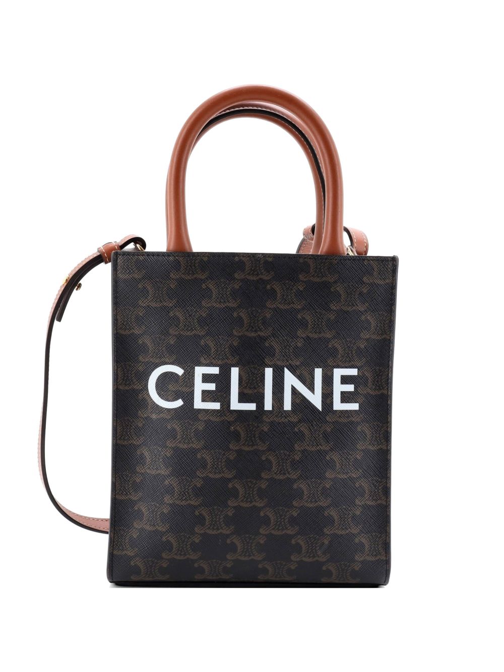 Vertical Cabas Tote Triomphe Coated Canvas Mini satchel