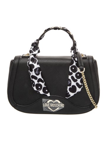 Moschino Leather Top Handle Bag