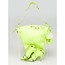 Balenciaga Balenciaga Flou Yellow Leather Le Cagole Boot Shoulder Bag