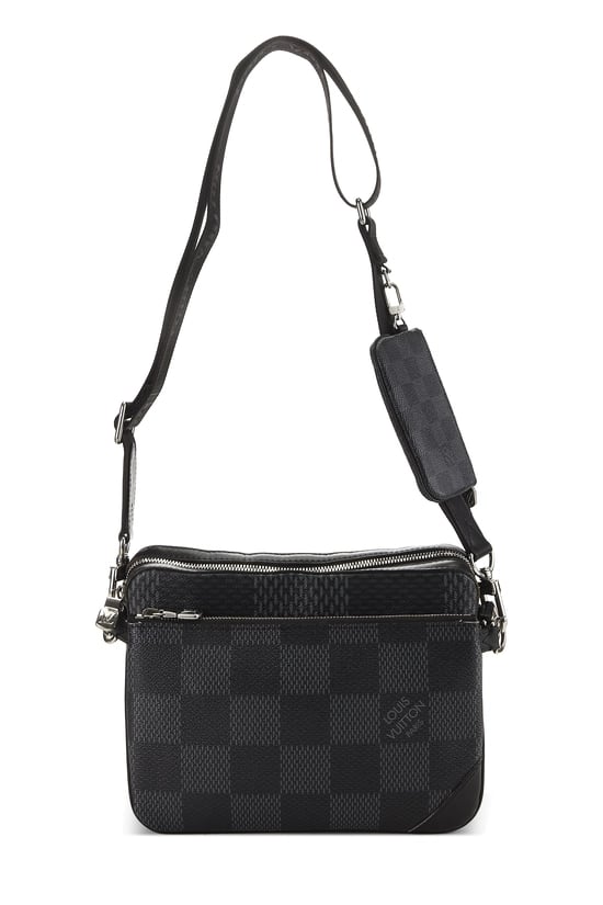 Black Damier Graphite 3D Trio Messenger