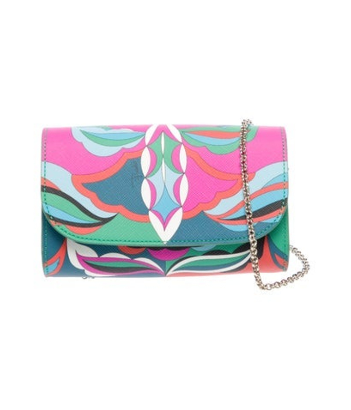 Emilio Pucci Pucci Saffiano Leather Clutch