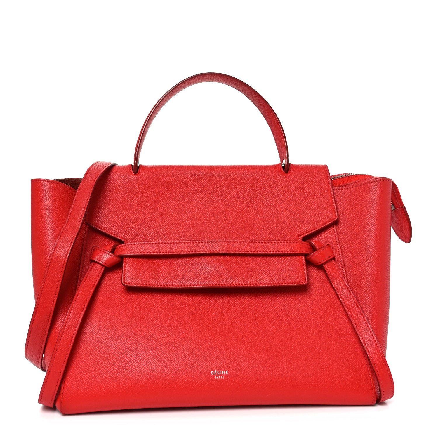 Celine Celine Grained Calfskin Mini Belt Bag Vermillion