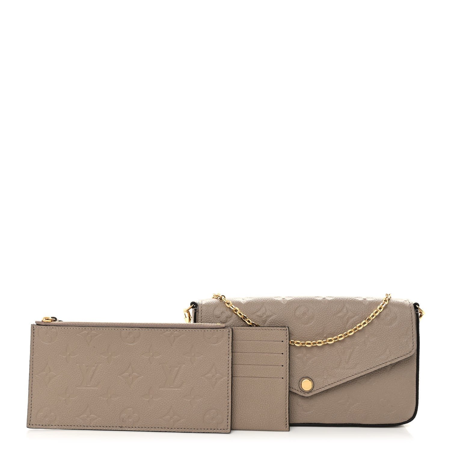 Louis Vuitton Empreinte Pochette Felicie Chain Wallet Tourterelle