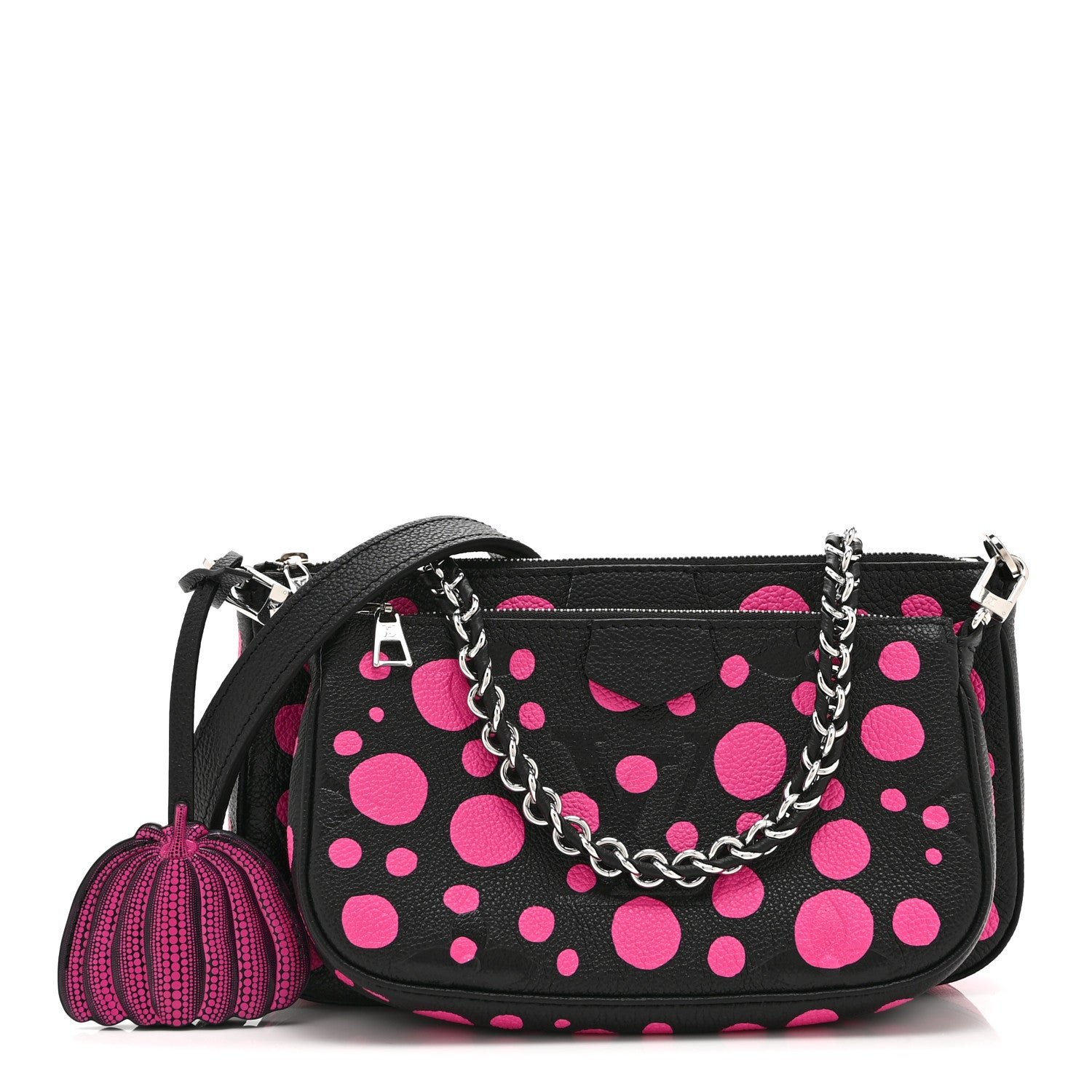 Louis Vuitton LV X YK Empreinte Multi Pochette Accessories Black Fuchsia