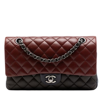 Lambskin Medium Classic Tricolor Lambskin Double Flap