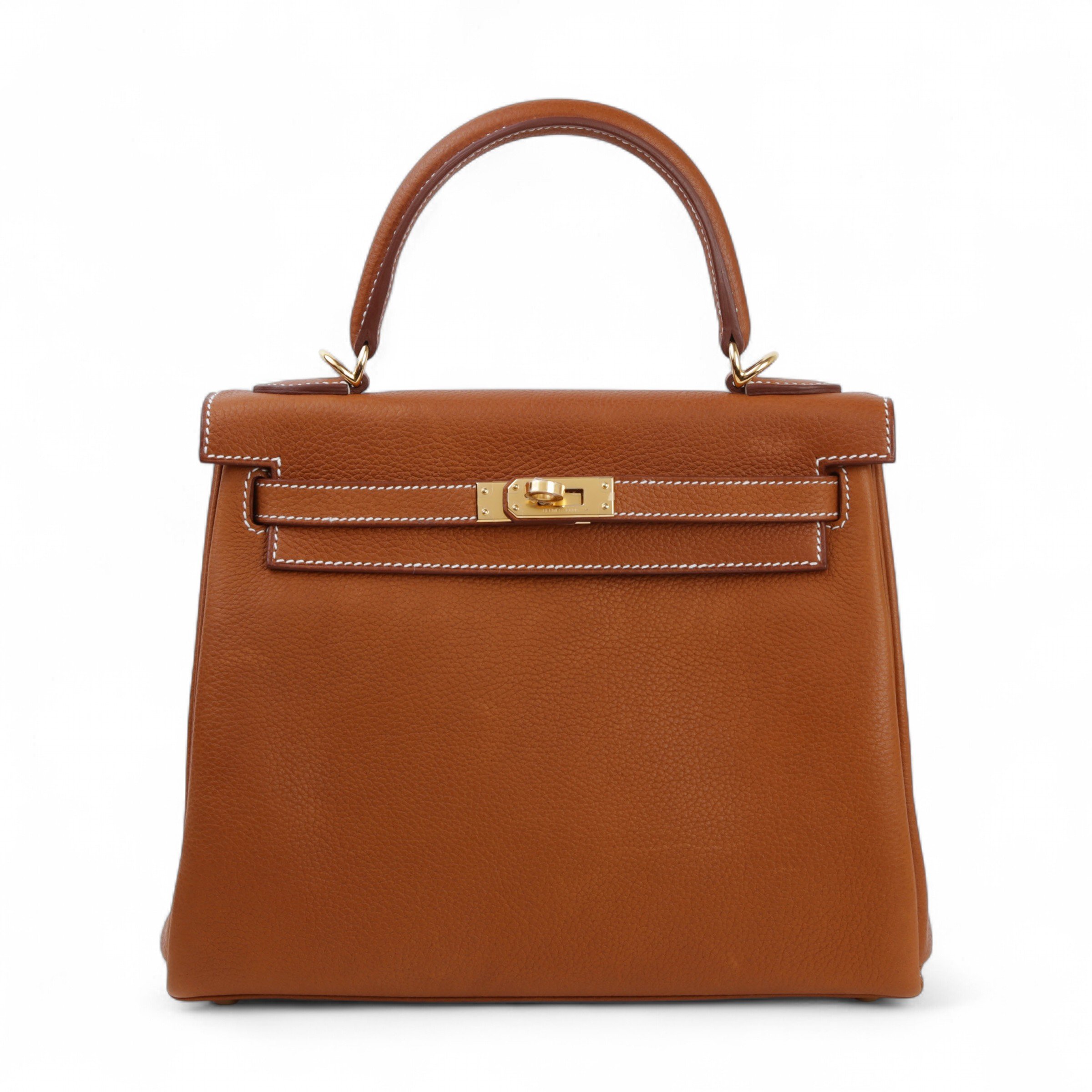 Hermes Brand New ( Rank N )  HERMÈS  Kelly 25 Fauve (34) Barenia Faubourg Gold hardware K (2025)