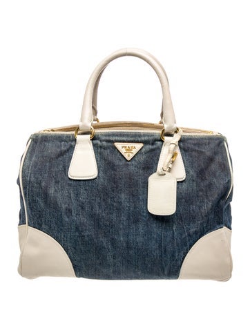 Denim Top Handle Bag