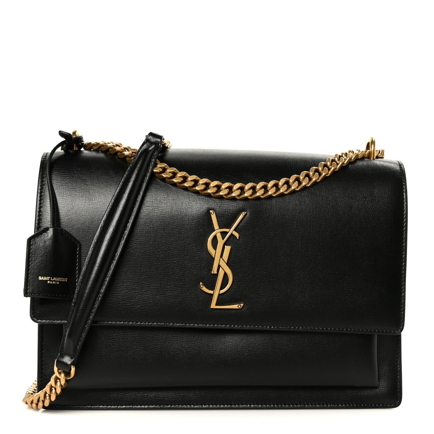 Saint Laurent Calfskin Large Monogram Sunset Black