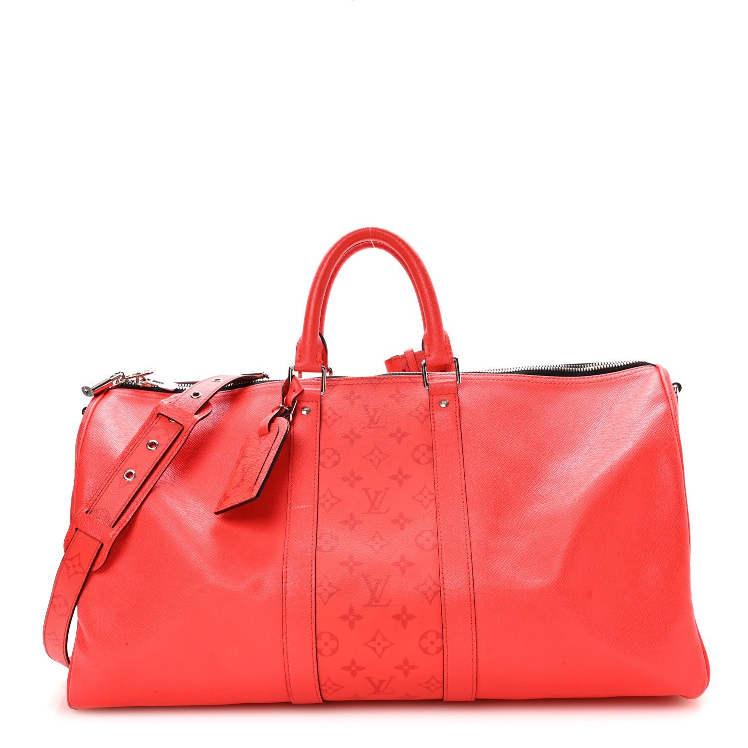 Louis Vuitton Taigarama Keepall Bandouliere 50 Fire Red