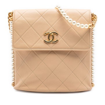 Small Quilted Calfskin About Pearls Hobo