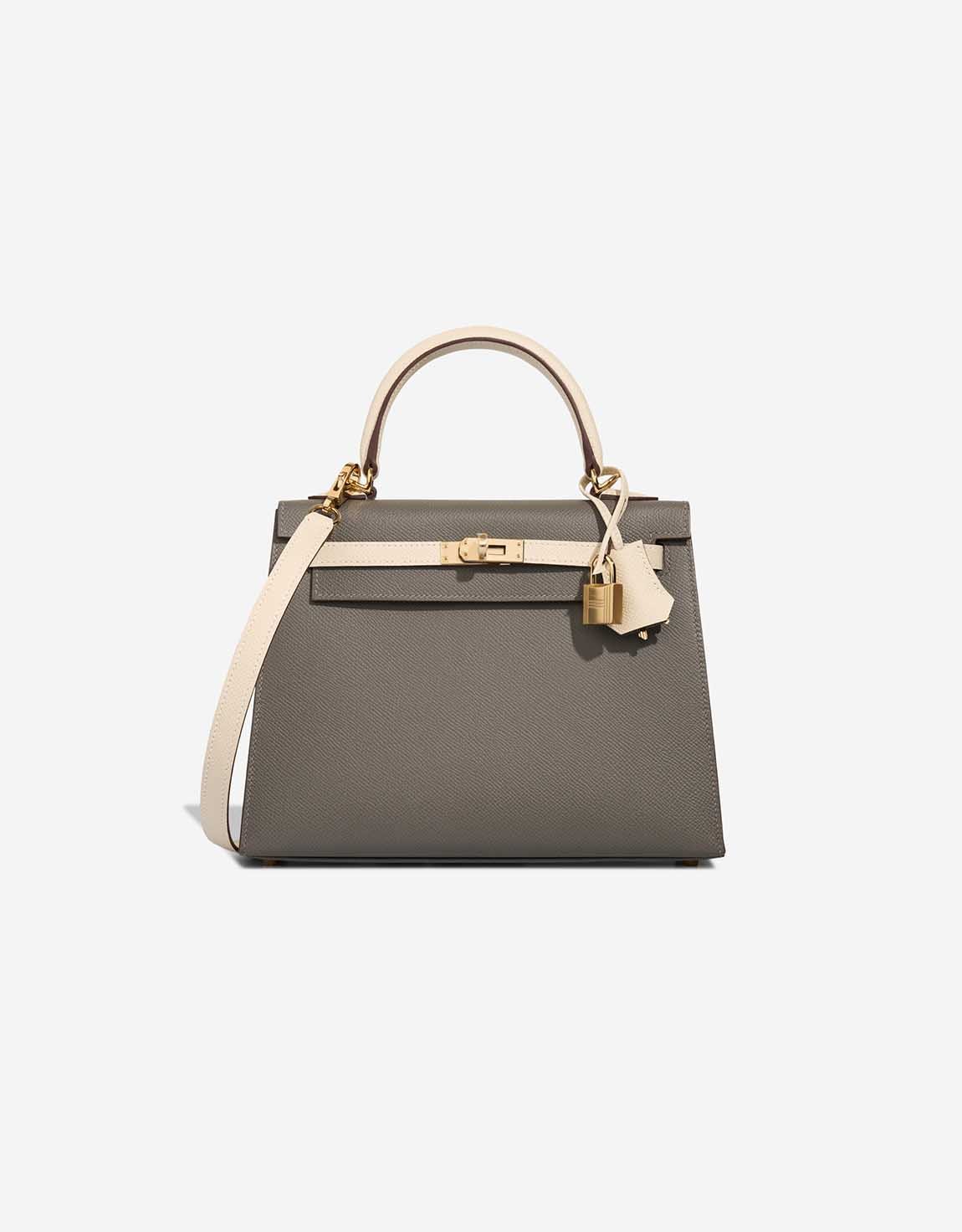 Hermes 
		Kelly HSS 25 Epsom Gris Asphalte / Craie    