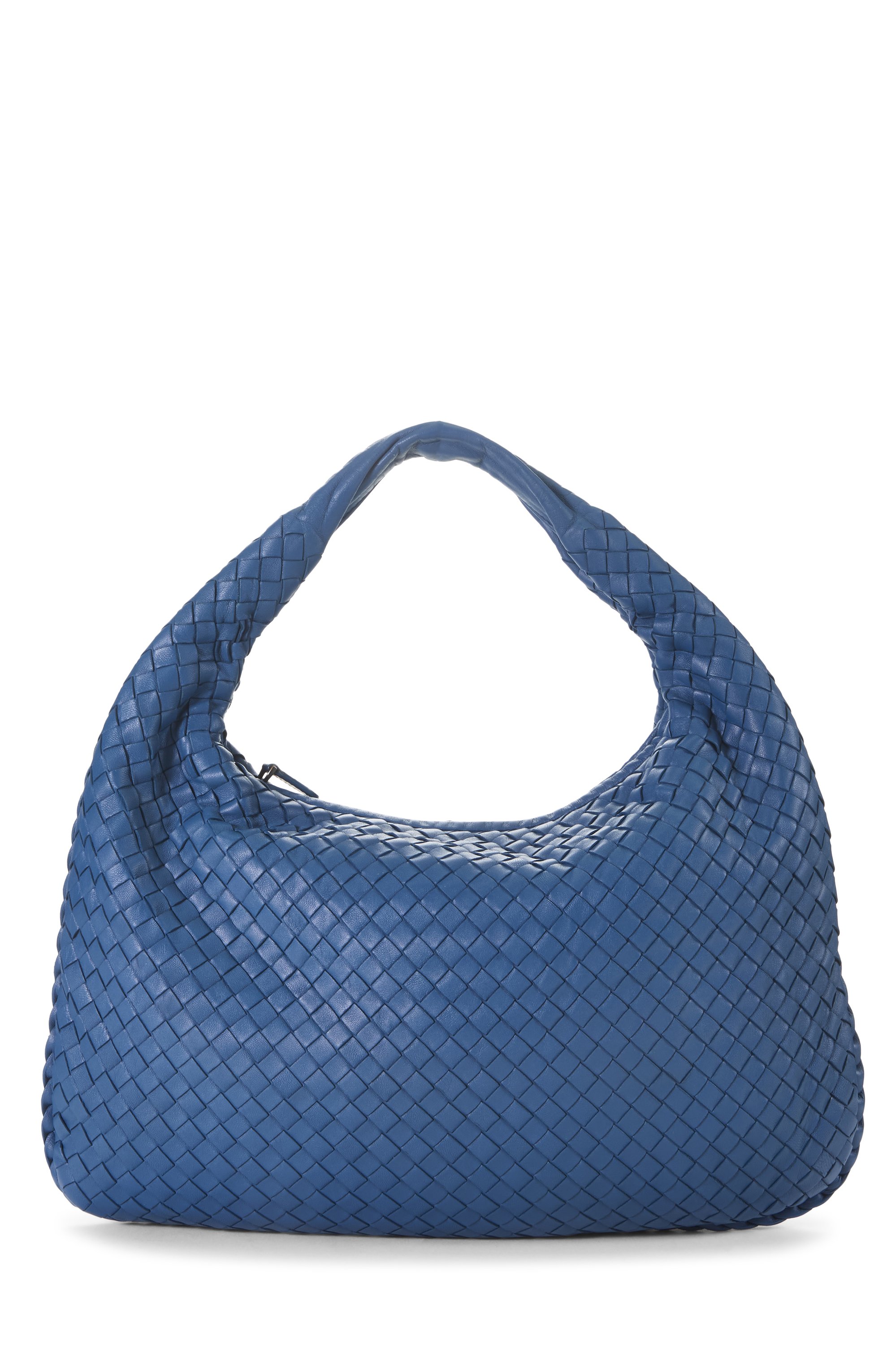 Blue Intrecciato Veneta Hobo Medium