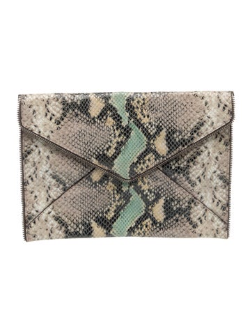 Embossed Leather Clutch