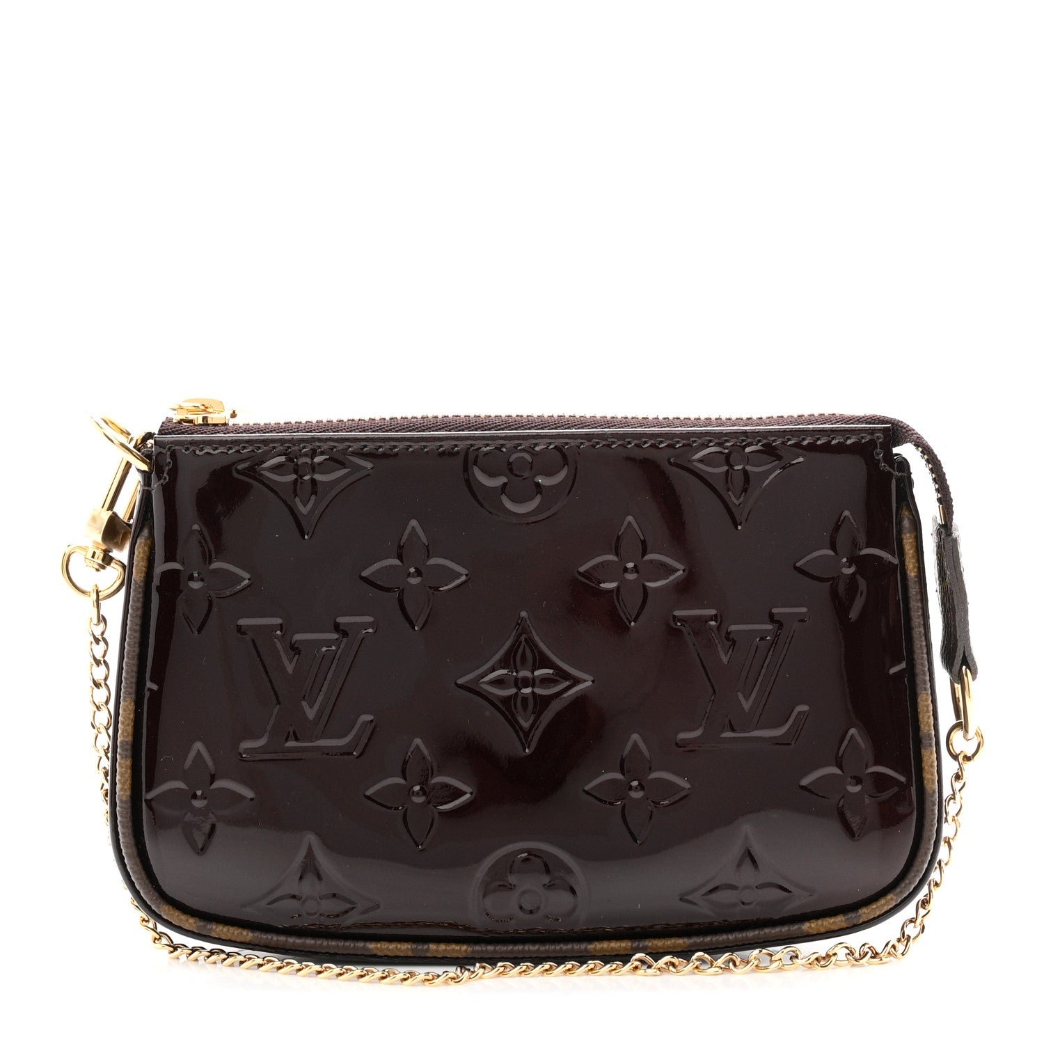 Louis Vuitton Vernis Monogram Mini Pochette Accessories Amarante