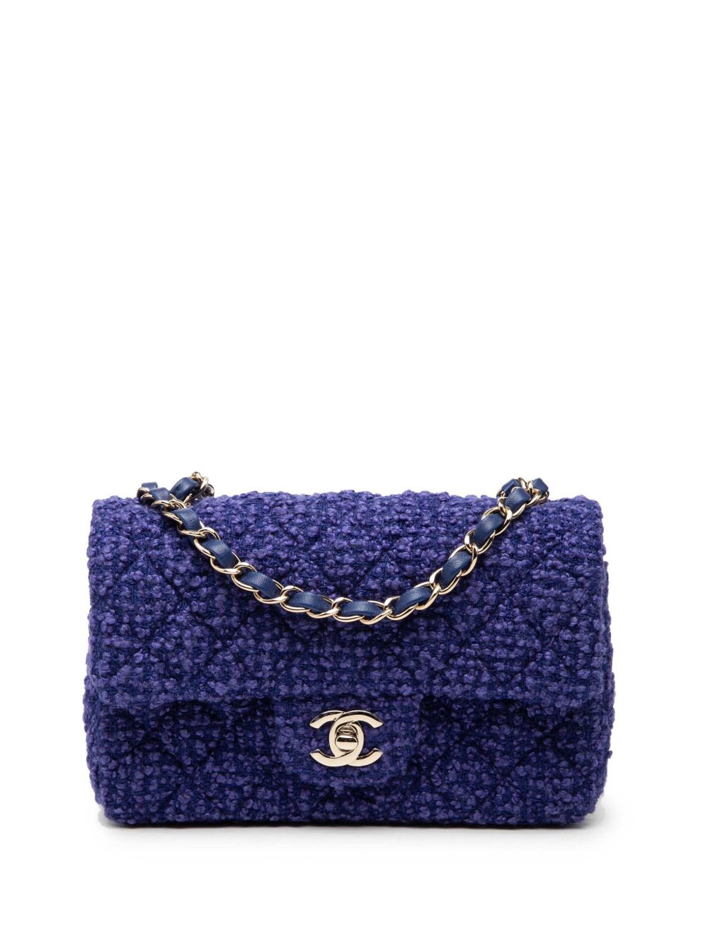 2021-2025 Mini Rectangular Classic Tweed Single Flap crossbody bag