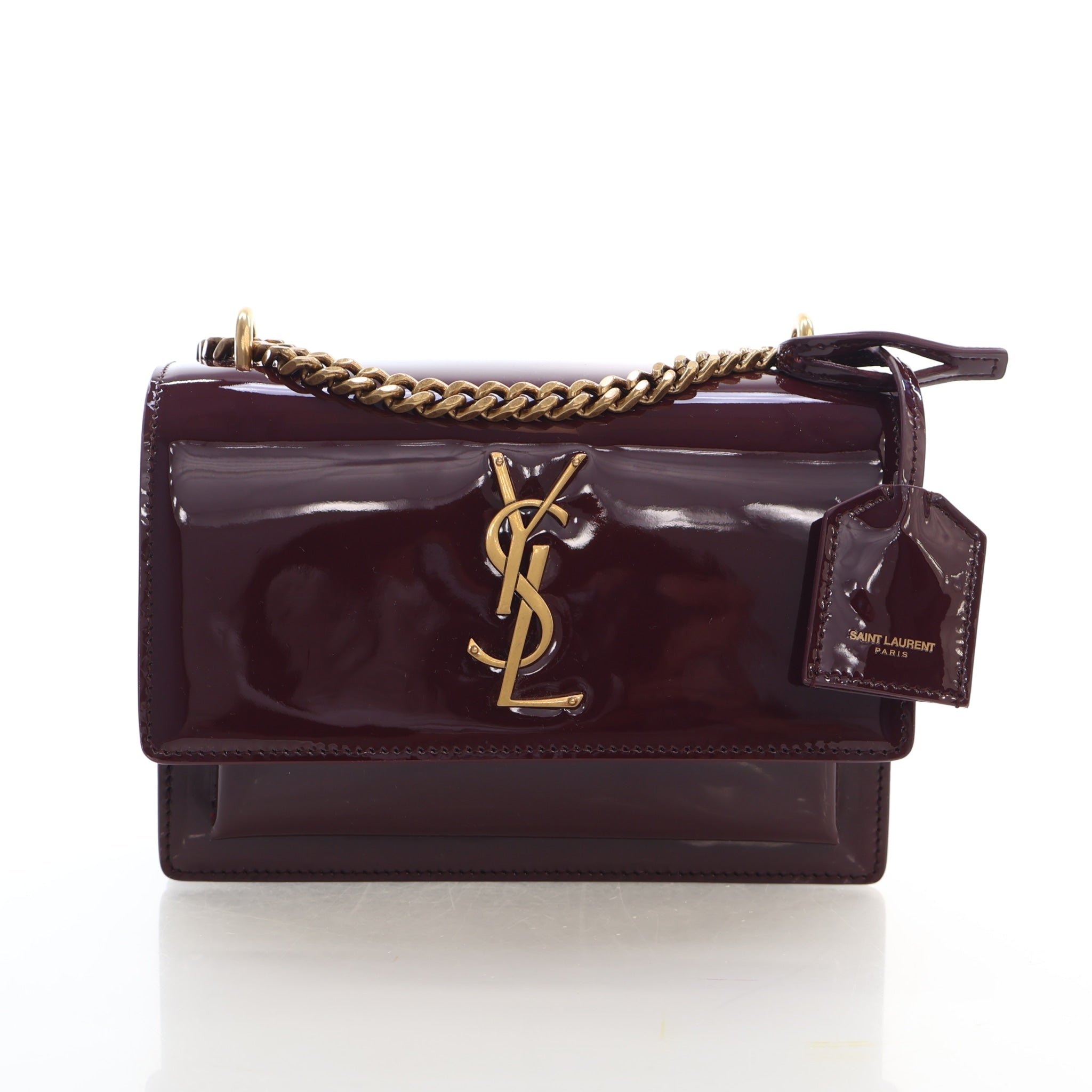 Saint Laurent Small Patent Sunset Flap Bag