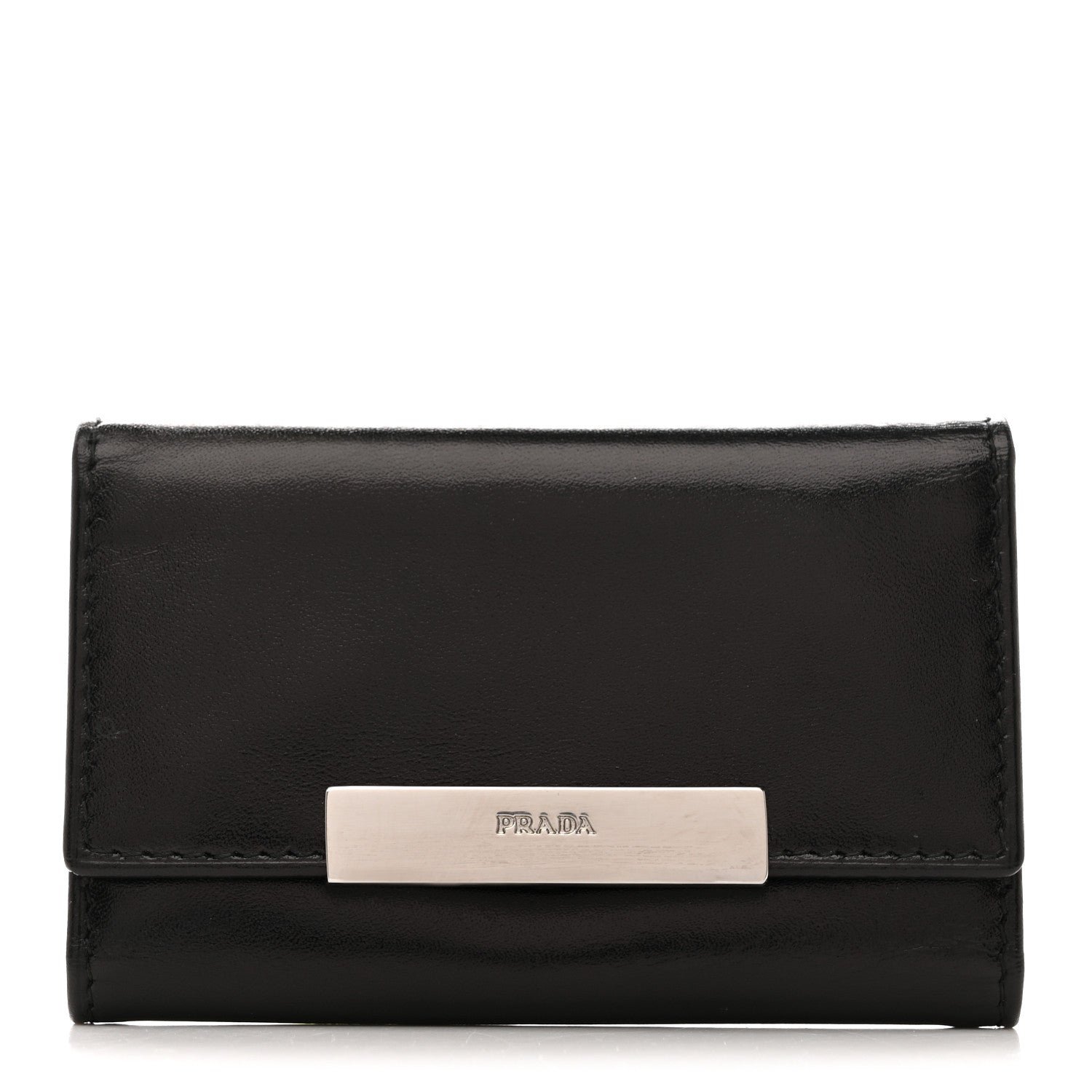 Prada Vitello 6 Key Holder Black