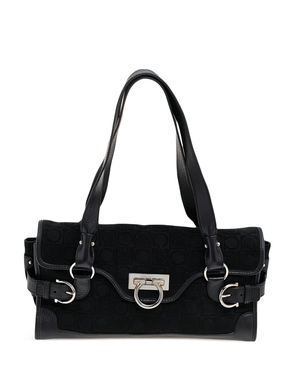 Gancini leather shoulder bag
