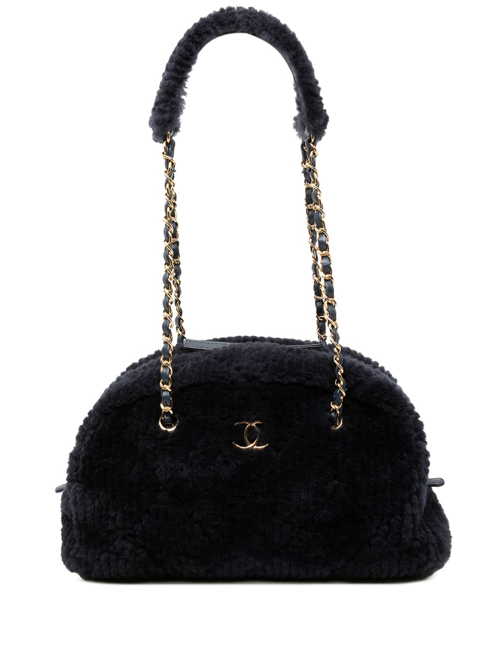 2021-2026 Coco Neigh Large Quilted Shearling Bowling Bag shoulder bag