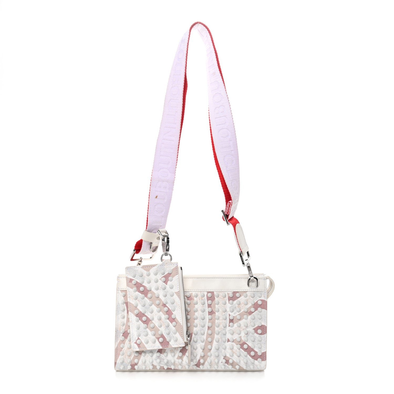Christian Louboutin Christian Louboutin Canvas Gaagal Spikes Funky Crossbody Bag Multi Leche