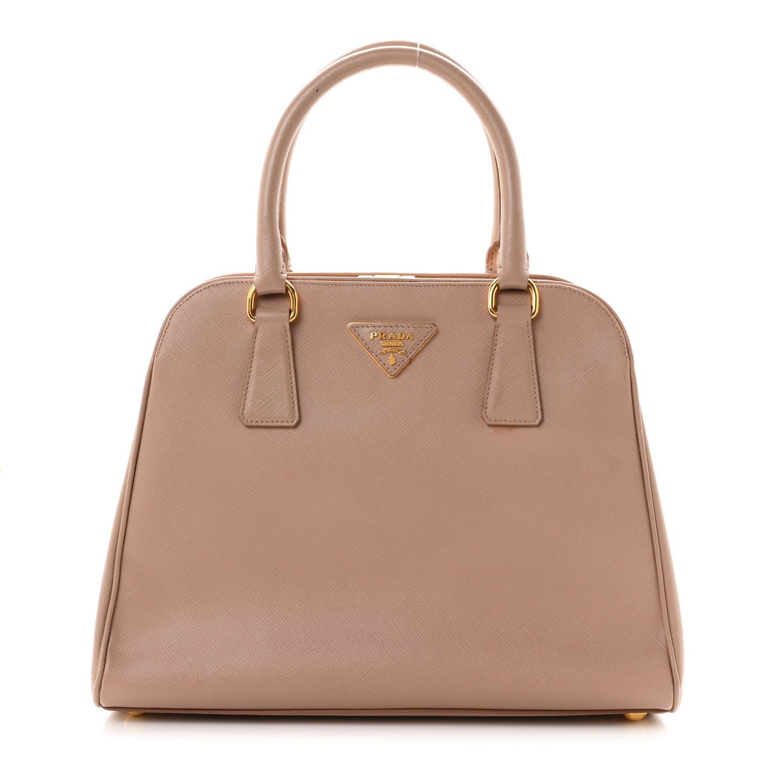Prada Saffiano Lux Pyramid Bag Cammeo