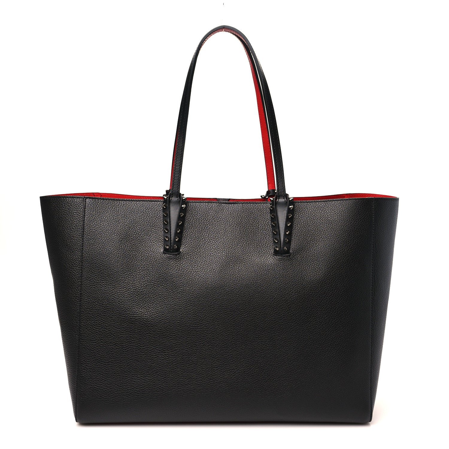 Christian Louboutin Christian Louboutin Calfskin Spikes East West Cabata Tote Black