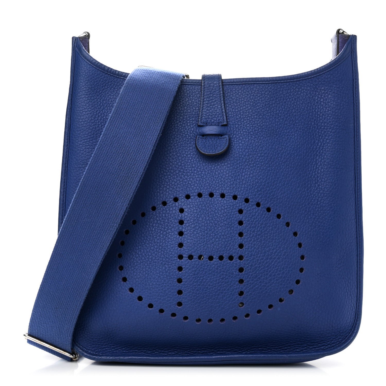 Hermes Taurillon Clemence Evelyne III GM Bleu Electrique