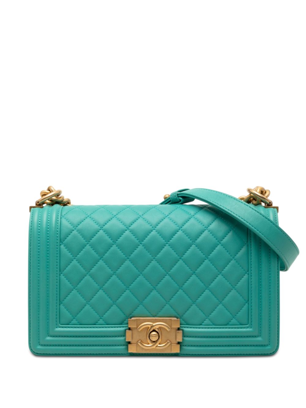 2019 Old Medium Quilted Lambskin Boy Flap crossbody bag