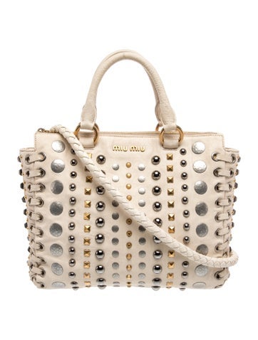 Miu Miu Leather Top Handle Bag