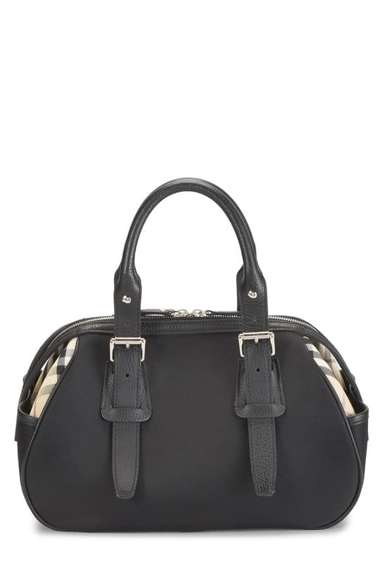 Black Nylon Check Bowling Bag