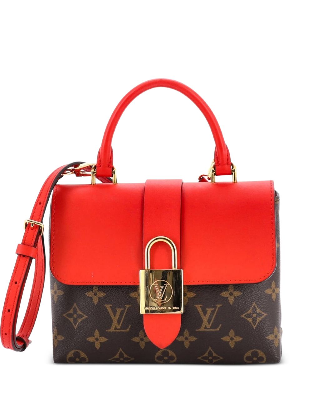 Locky Handbag Monogram Canvas with Leather BB satchel