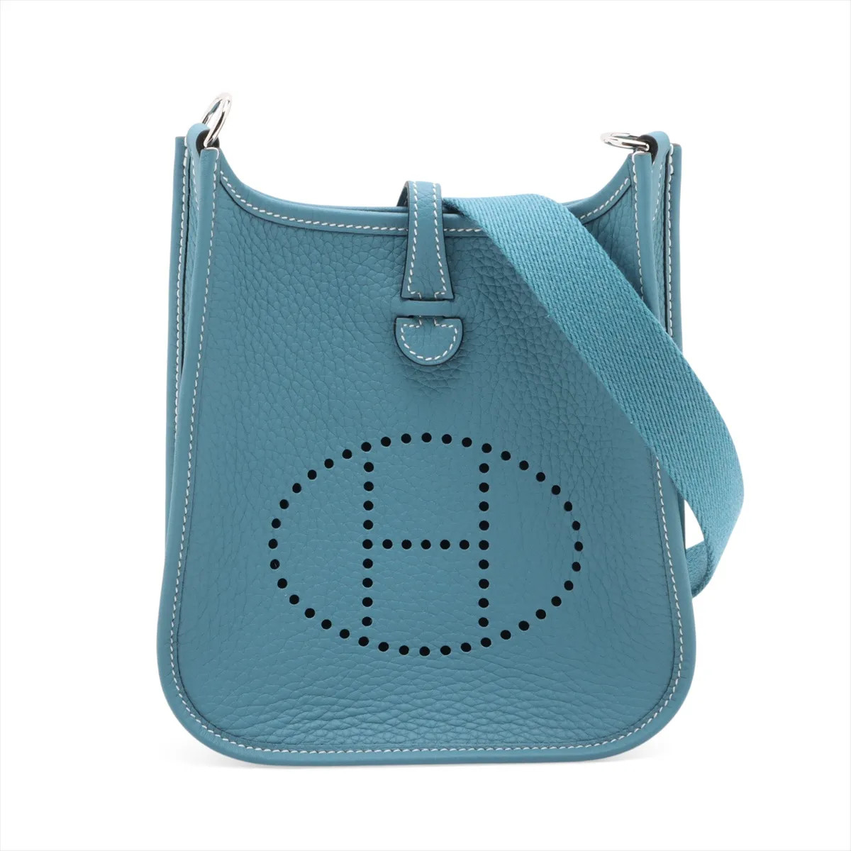 Hermès evelyn 16 TPM Amazon Taurillon Clemence NEW BLUE JEEN Silver Metal Fittin
