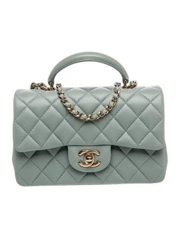 Classic Rectangular Mini Top Handle Flap Bag
