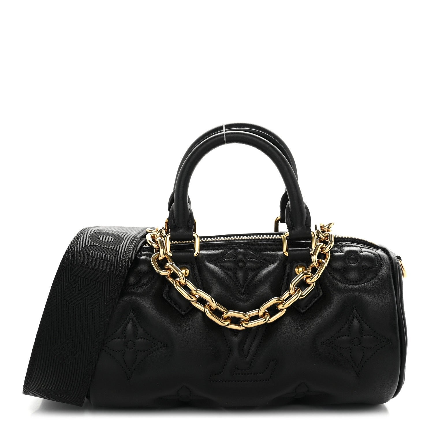 Louis Vuitton Calfskin Bubblegram Papillon BB Black