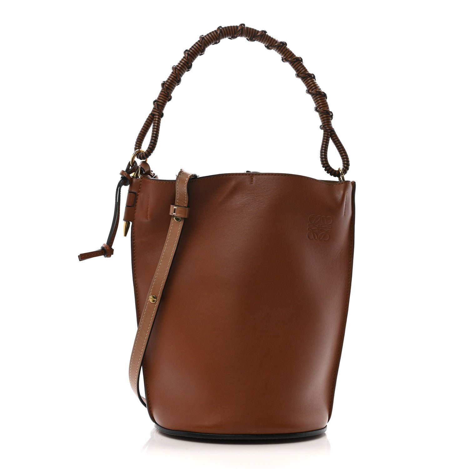 Loewe Calfskin Gate Bucket Bag Brown