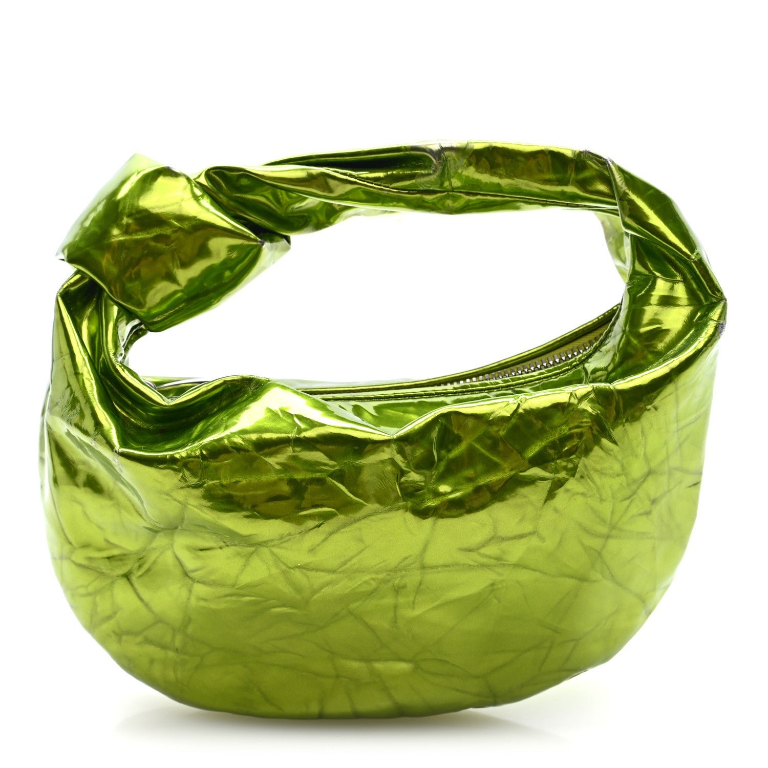 Bottega Veneta Metallic Crushed Calfskin Mini Jodie  Chlorophyll