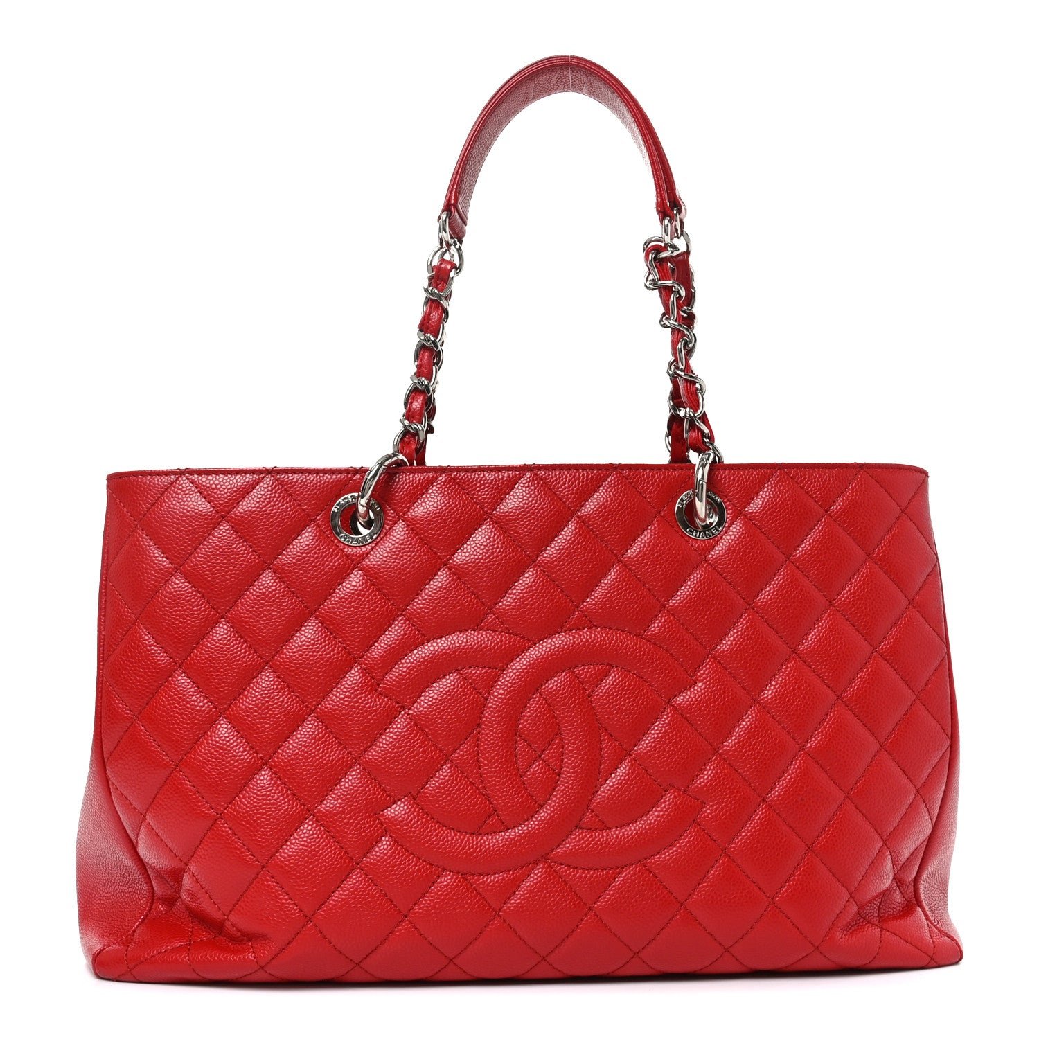Chanel Caviar Quilted XL Grand Shopping Tote GST Red